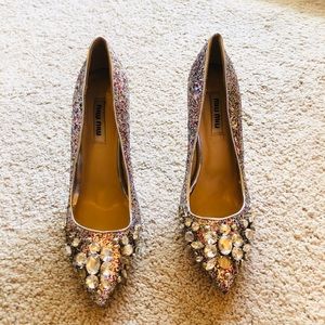 Miu Miu Embellished Pumps